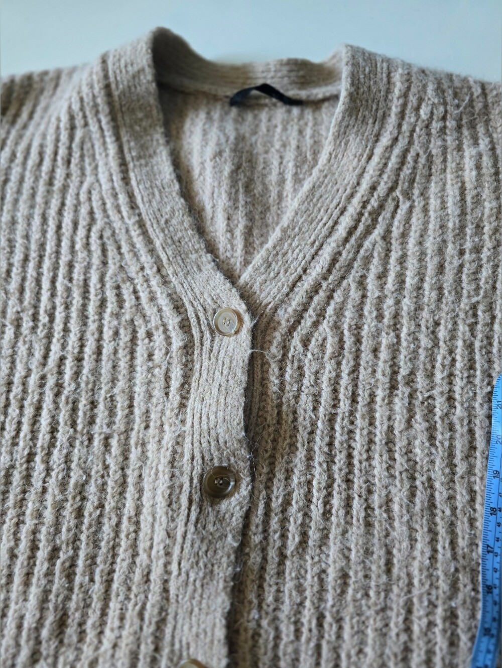 Jenni Kayne Alpaca Wool Blend Cocoon Taupe Oversized Cardigan S - Picture 8 of 13